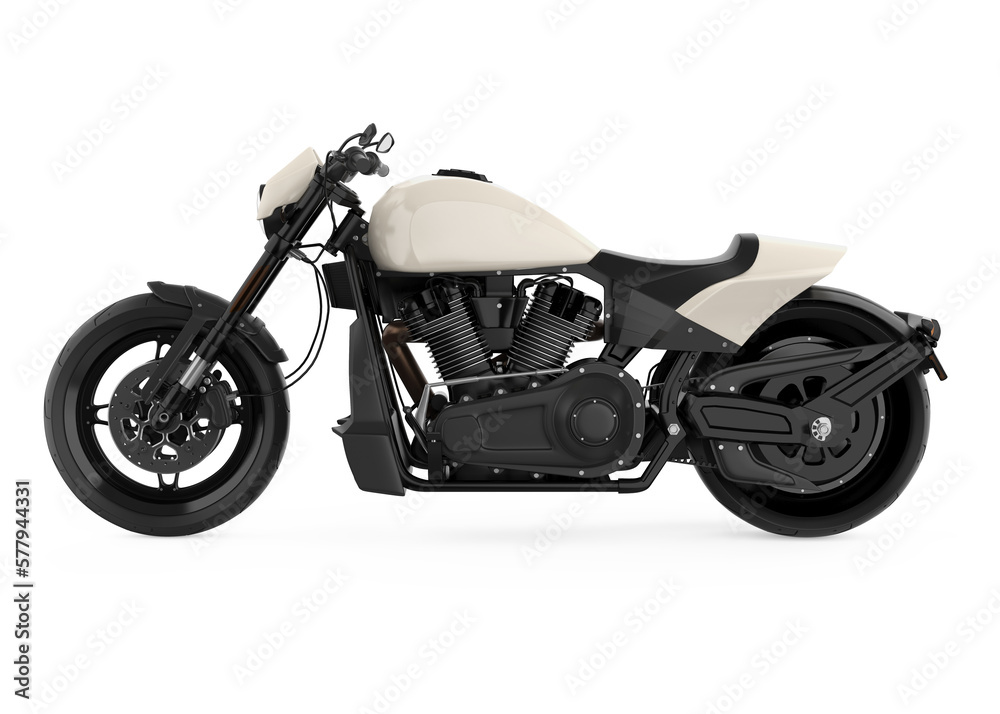 Motorcycle isolated on white background. 3D render