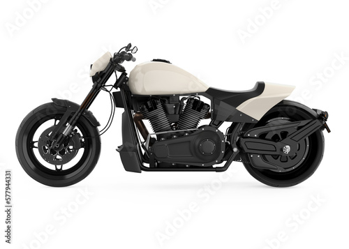 Motorcycle isolated on white background. 3D render