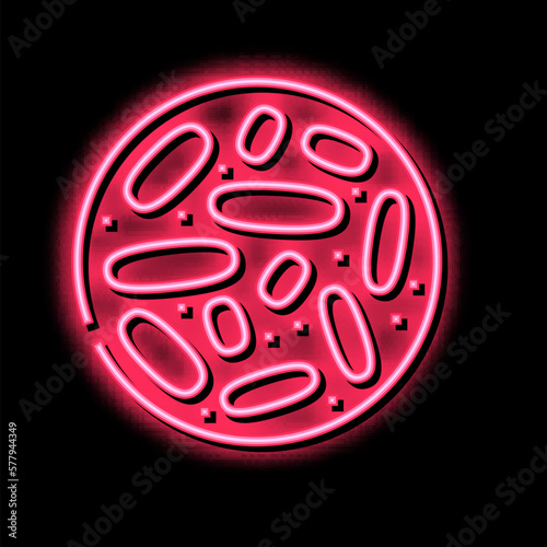 lactobacillus probiotics neon glow icon illustration