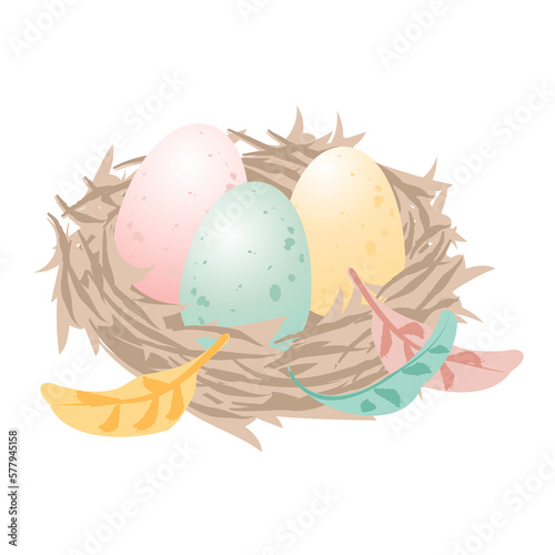 Egg Easter nest element