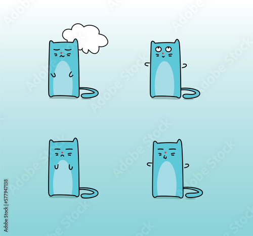 Blue funny cat