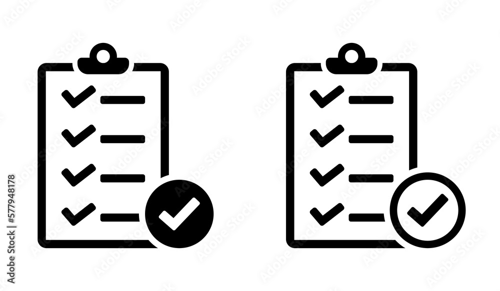 Fototapeta premium Checklist icons. Trendy checklist graphic vector icons