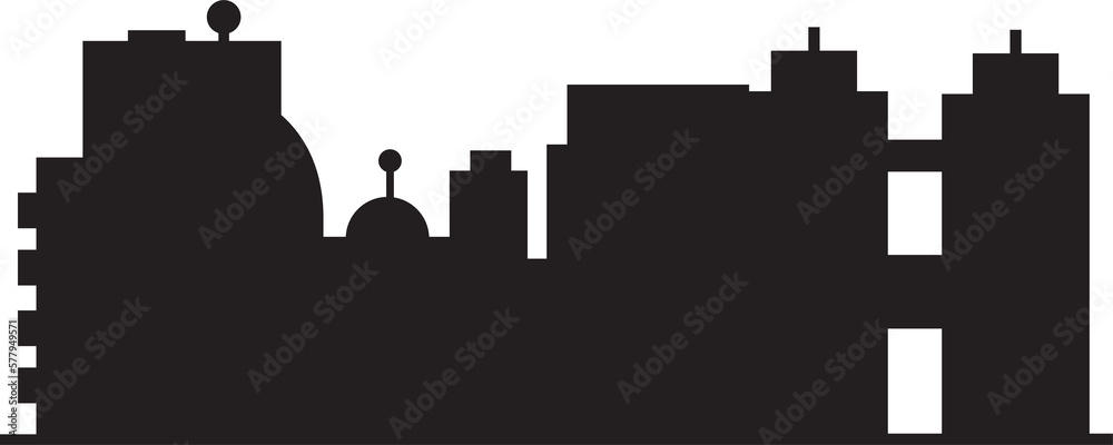 city skyscraper silhouette illustration