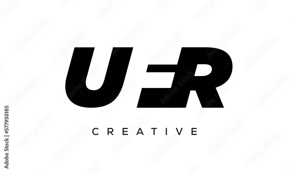 UFR letters negative space logo design. creative typography monogram vector UFR letters negative space logo design. creative typography monogram vector