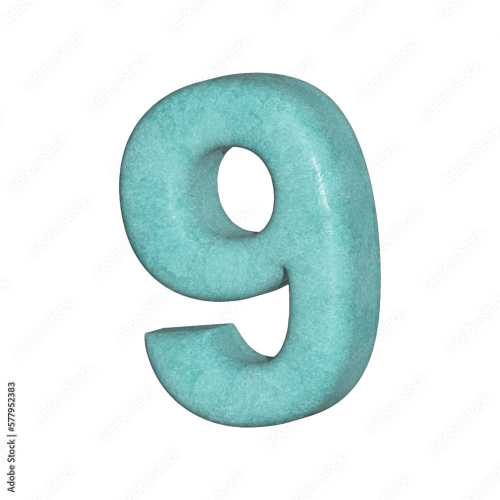 3d rendering blue stone material number 9 isolated png file 3d rendering blue stone material number 9 isolated png file