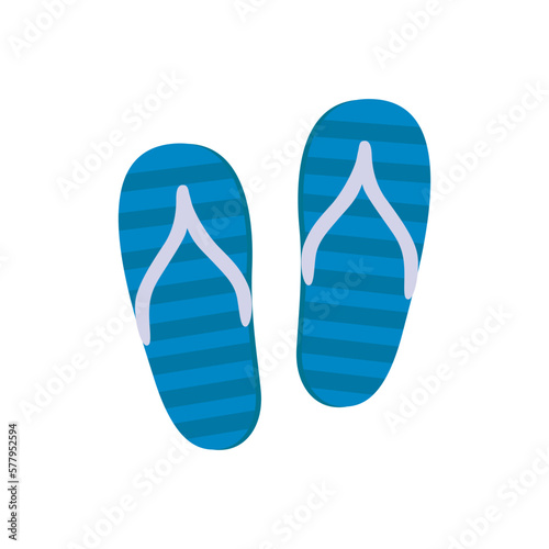 Flip flops isolate on a white background. Slippers icon.