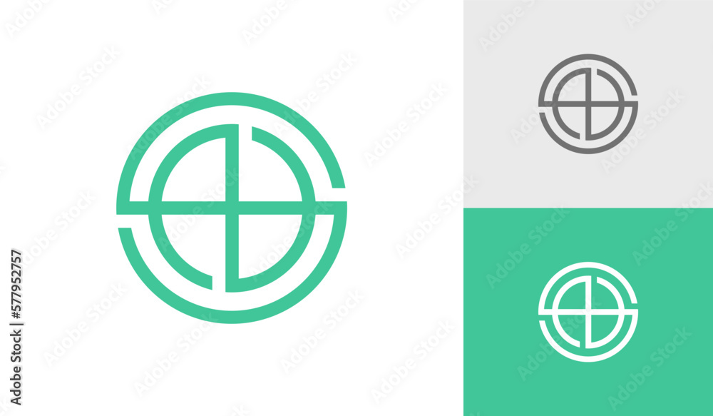 Abstract circle letter S monogram logo design vector Abstract circle letter S monogram logo design vector