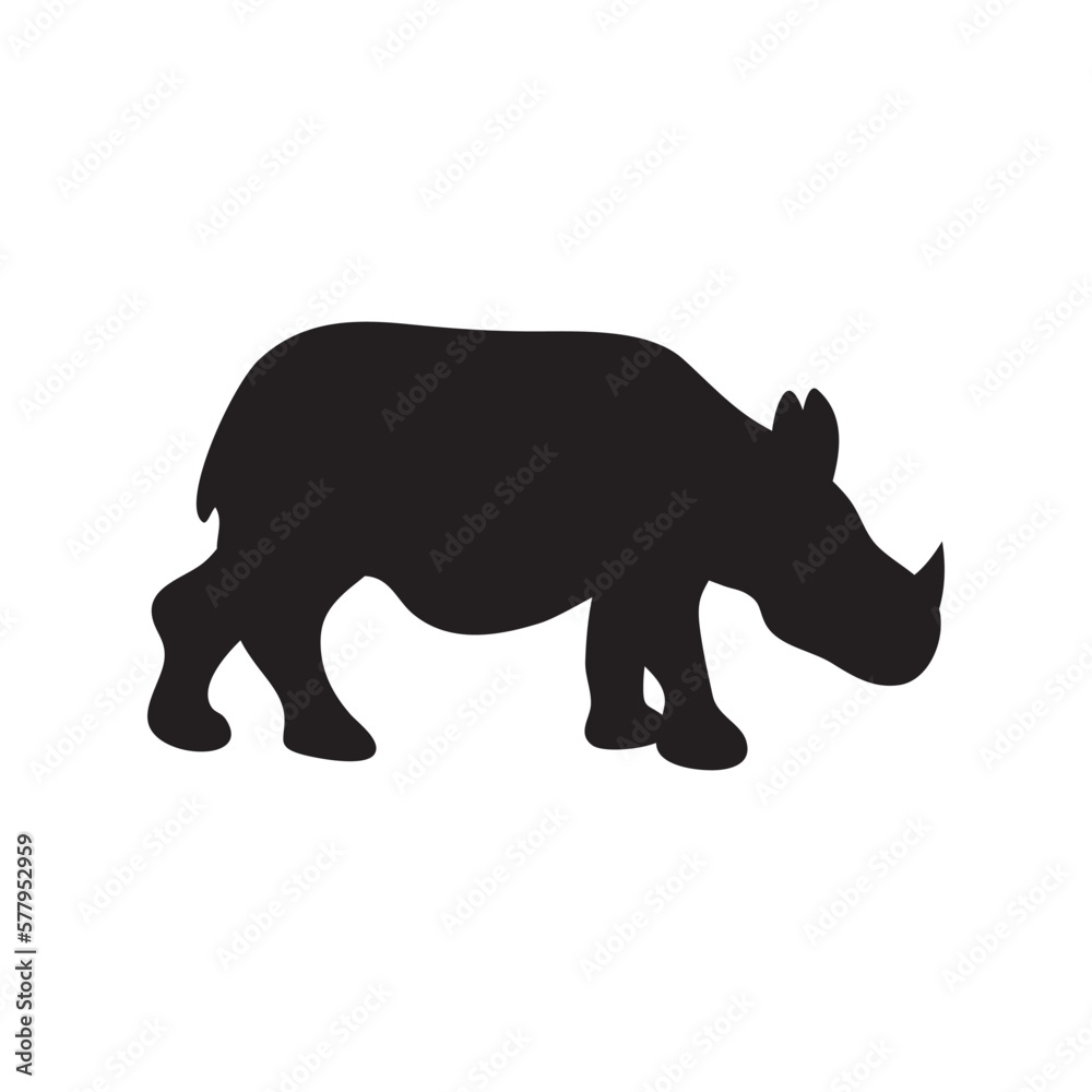Fototapeta premium Animal silhouette icon in flat style. Animal vector illustration on white isolated background. Business concept.
