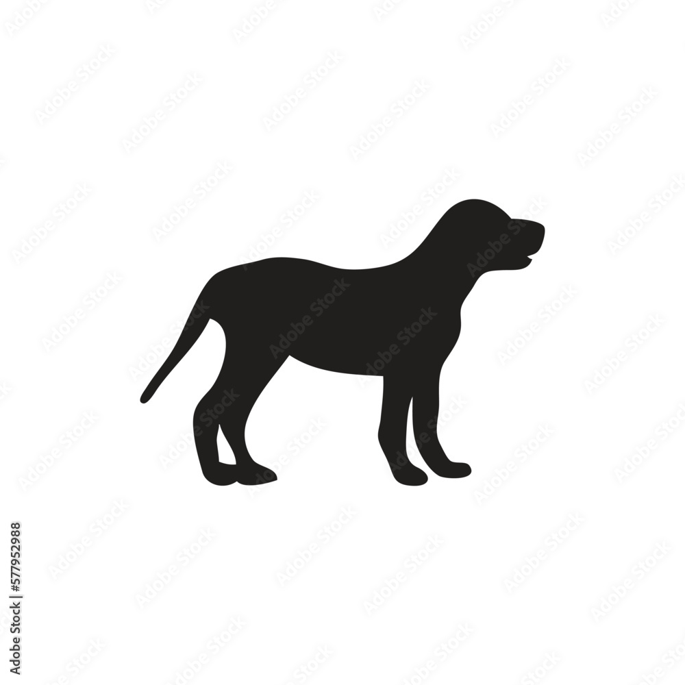 Fototapeta premium Animal silhouette icon in flat style. Animal vector illustration on white isolated background. Business concept.