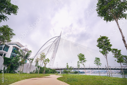Design and engineering. Modern bridge in Putrajaya, Malaysia.