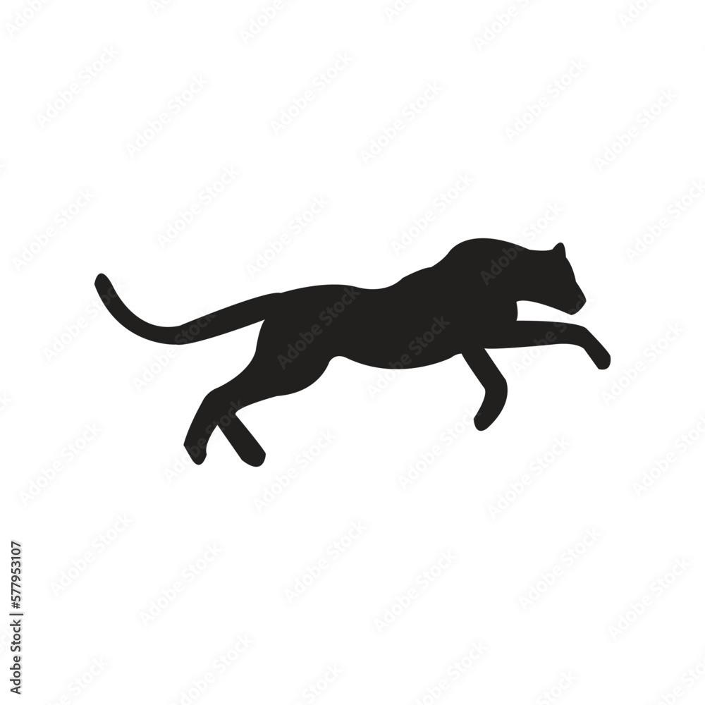 Animal silhouette icon in flat style. Animal vector illustration on white isolated background. Business concept.