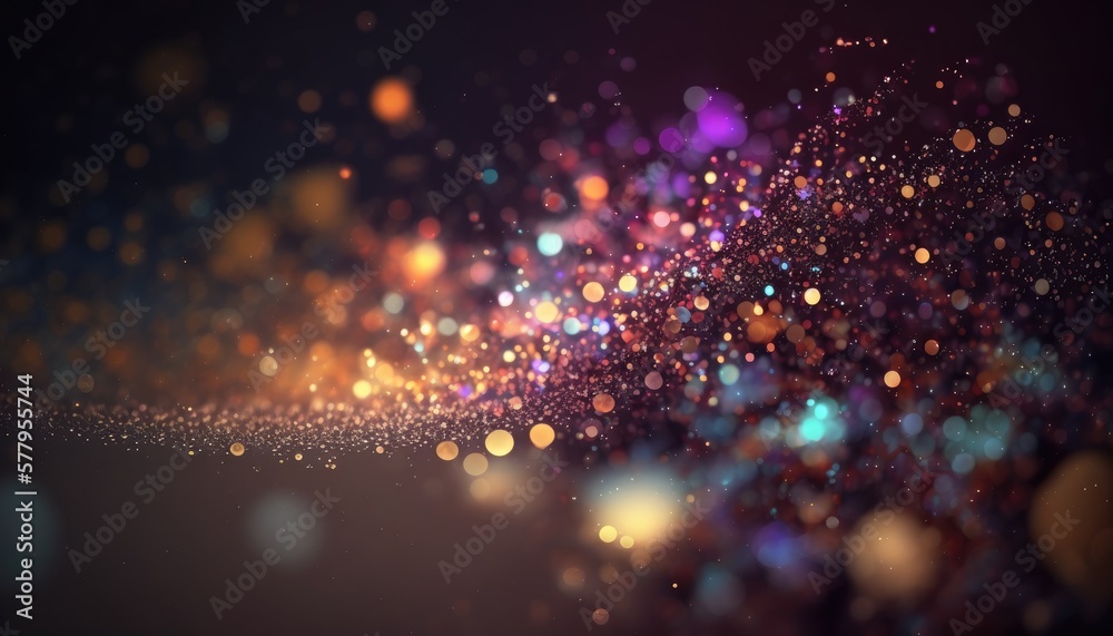 Obraz premium Mysterious abstract bokeh background generated by AI technology