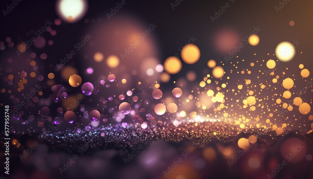 Mysterious abstract bokeh background generated by AI technology
