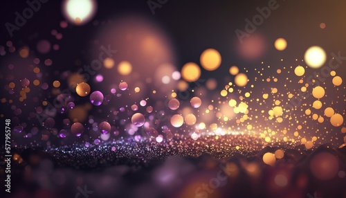 Mysterious abstract bokeh background generated by AI technology
