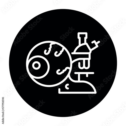 In vitro fertilization black line icon. Fertilization.