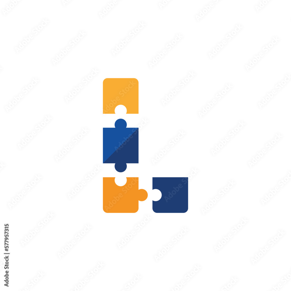 Letter L Puzzle Icon Letter L Puzzle Icon