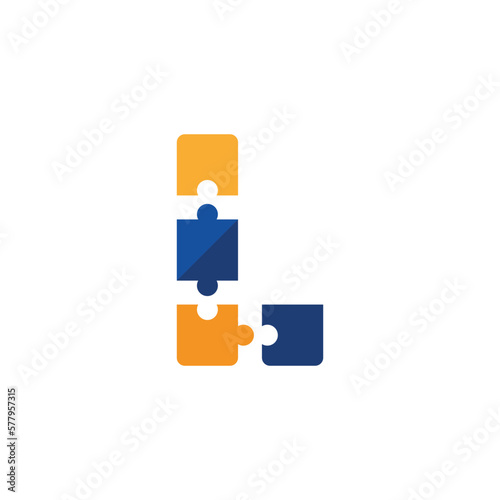 Letter L Puzzle Icon