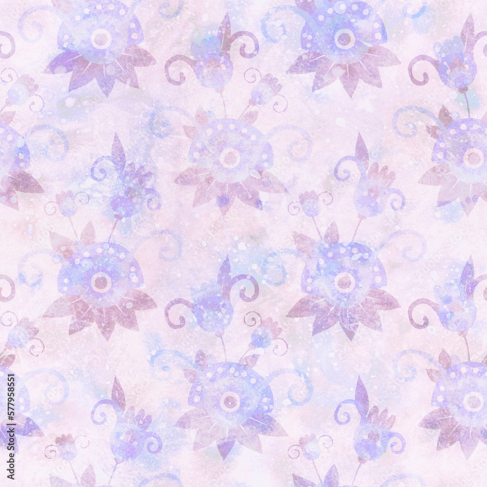 Light seamless pattern with floral ornament. Background in a watercolor style. Delicate backdrop for postcard design, packaging, wrapping or other printed matter or for web design. Light seamless pattern with floral ornament. Background in a watercolor style. Delicate backdrop for postcard design, packaging, wrapping or other printed matter or for web design.