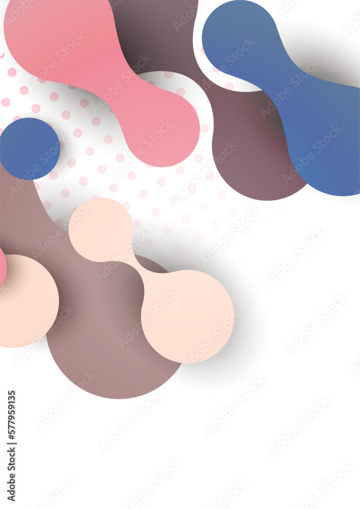 Abstract overlay shapes. Wavy shapes, flowing elements, flow lines. Trendy futuristic design for banner, flyer, poster, logo. Vector