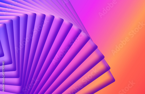 Purple and orange background with a spiral pattern.