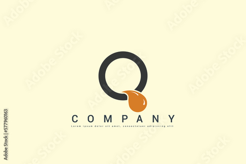 O initial water or oil drop logo vector symbol. vector illustration