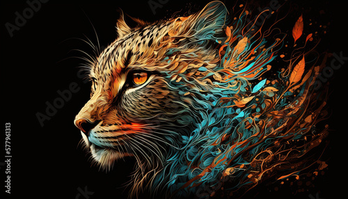 Cheetah, Animals, Wallpaper, Background, Generative AI, Illustration 