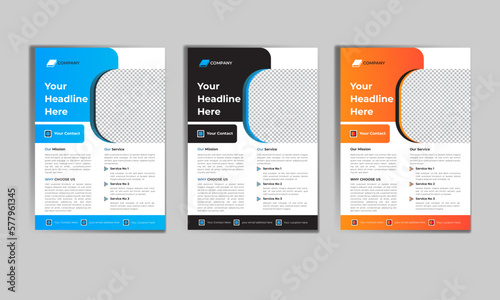 Corporate business a4 vector flyer designe for company promotion,poster or brochure cover layout, annual report, and advertising. front montserrat