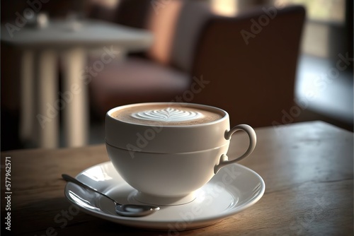 Decorative cup of tea. Generative AI