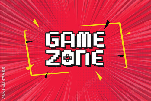 Game Zone Logo. Game zone entertainment banner