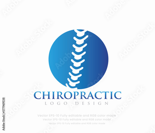 Chiropractic logo or backbone spine logo