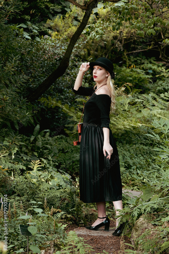 Portrait of a woman in a botanical garden Portrait of a woman in a botanical garden
