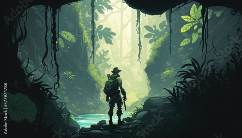 The Quest for Lost Treasures in the Enchanted Jungle. Generative AI