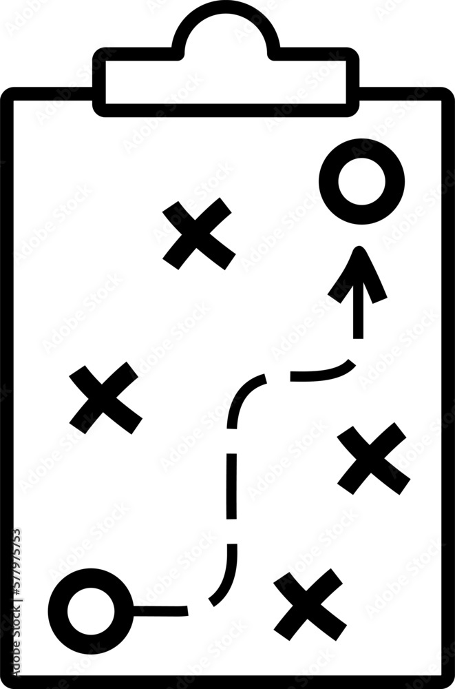 Flat icon as concept of business plan and strategy Flat icon as concept of business plan and strategy