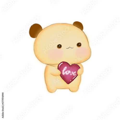 A. teddy bear with heart 