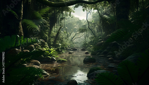 Floresta Amazônica IA Generativa photo