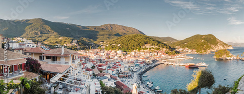 Panoramic coast view parga harbour , greece © Komposit studio