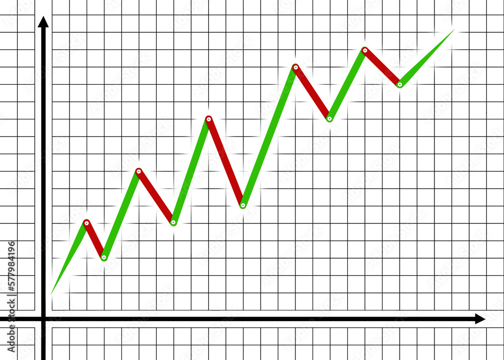 Growth chart. A simple chart of stock growth or something else Growth chart. A simple chart of stock growth or something else