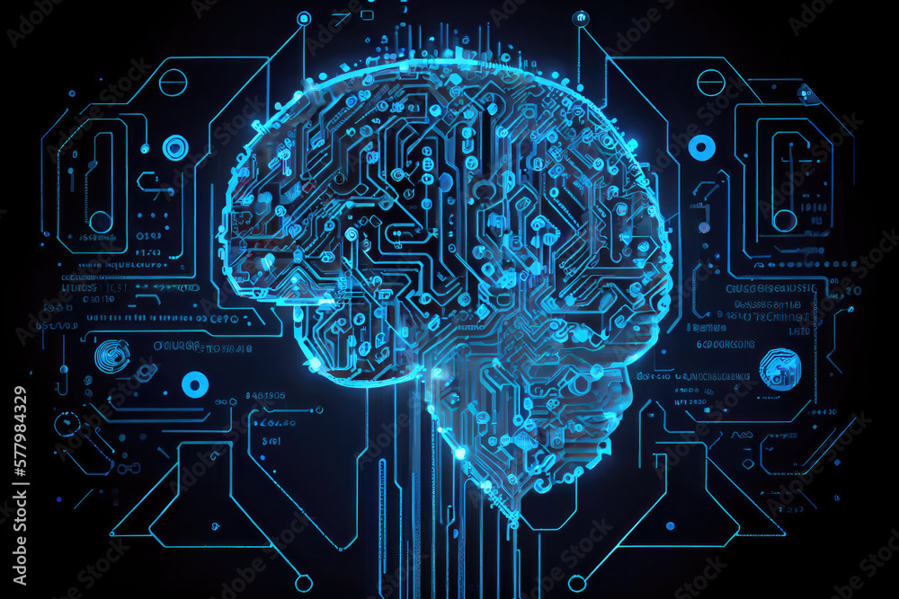Machine learning artificial intelligence ai deep learning and future concept.