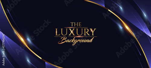 Golden Black Corner Curve Lines Award Background. Traditional Style Sparkle Glowing Effect. Jubilee Night Decorative Element Invitation. New Trend Shining Marketing Visual. Corporate Modern Template