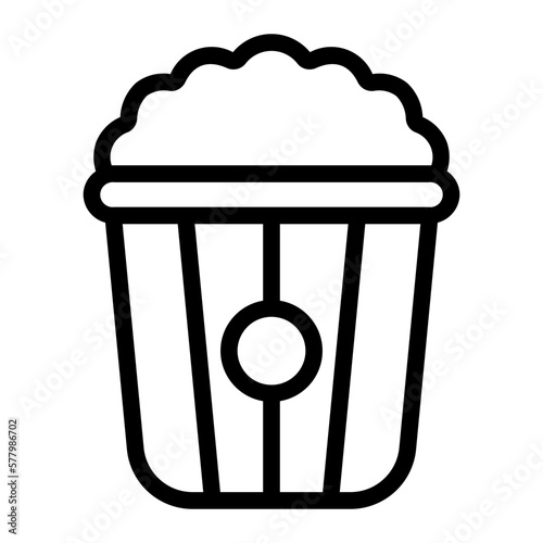 popcorn line icon