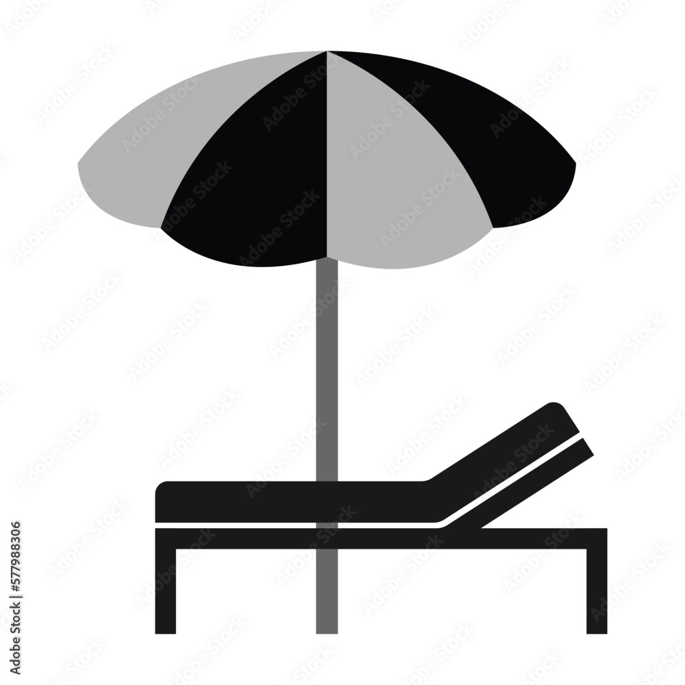 Sunbed icon vektor