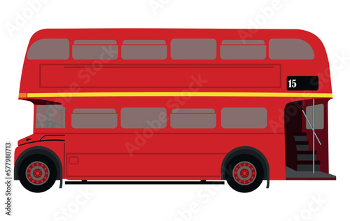 London red bus vector illustration. The Iconic Red Double Decker Buses

