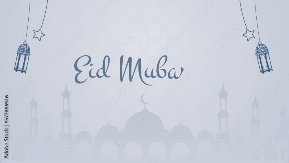 Eid Mubarak animation text with luxury background. Great for video ...