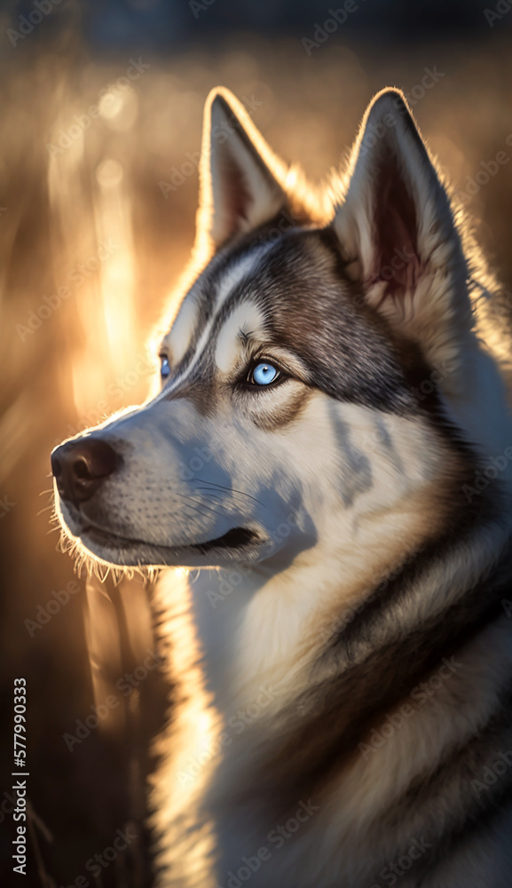 Portrait of a beautiful siberian husky with blue eyes. Beautiful pet and family photos, wallpaper, poster created with help of generative ai. Portrait of a beautiful siberian husky with blue eyes. Beautiful pet and family photos, wallpaper, poster created with help of generative ai.