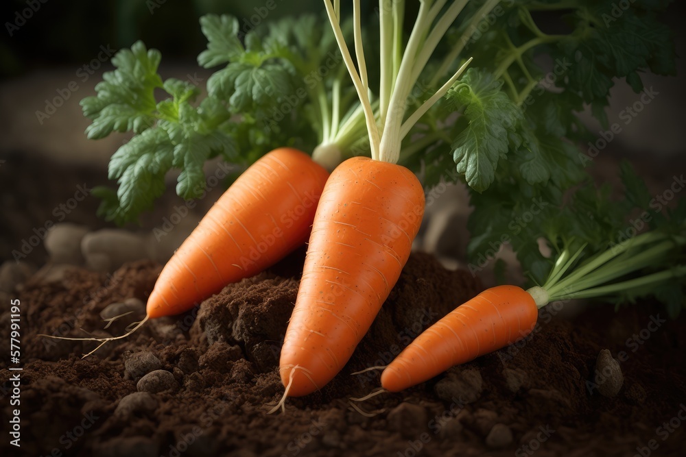 Carrots are root vegetables that are rich in beta carotene, which is