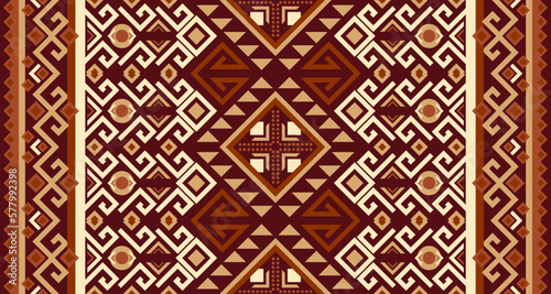 Abstract geometric vertical seamless pattern design indigenous black background EP.58
