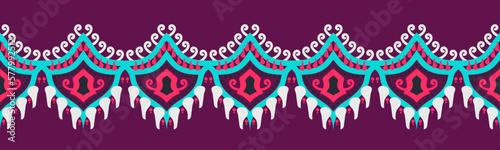 Ethnic pattern geometric design folklore ornament. Tribal ethnic vector texture. Seamless striped pattern in Aztec style. Figure tribal embroidery. Indian EP.73