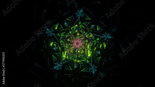 A futuristic and vibrant VJ background with mesmerizing psychedelic patterns and hypnotic designs.