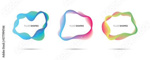 abstract gradient fluid shapes. vector banner templates