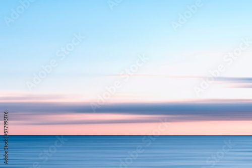 Blue and purple seascape at sunset